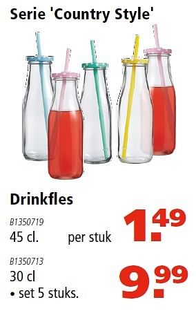 Aanbiedingen Drinkfles - Huismerk - Marskramer - Geldig van 05/05/2016 tot 18/05/2016 bij Marskramer