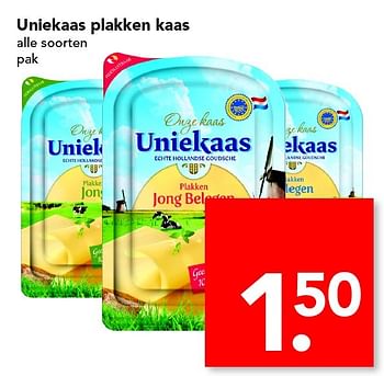 Aanbiedingen Uniekaas plakken kaas - Uniekaas - Geldig van 15/05/2016 tot 21/05/2016 bij Deen Supermarkten