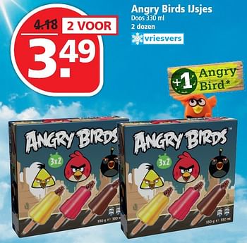 Aanbiedingen Angry birds ijsjes - Angry Birds - Geldig van 15/05/2016 tot 21/05/2016 bij Plus