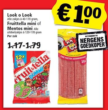 Aanbiedingen Look o look fruittella mini of mentos mini - Huismerk - Plus - Geldig van 15/05/2016 tot 21/05/2016 bij Plus