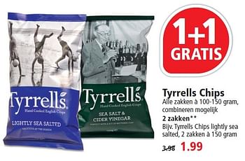 Aanbiedingen Tyrrells chips - Tyrrells - Geldig van 15/05/2016 tot 21/05/2016 bij Plus
