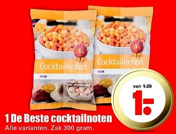 Aanbiedingen 1 de beste cocktailnoten - 1 de beste - Geldig van 15/05/2016 tot 21/05/2016 bij Lekker Doen