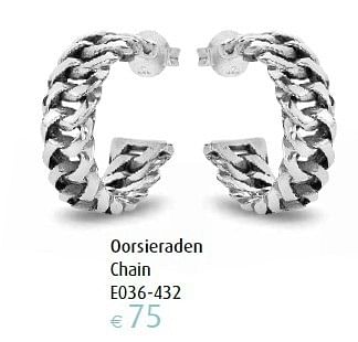 Aanbiedingen Oorsieraden chain e036-432 - Huismerk - Siebel Juweliers - Geldig van 22/04/2016 tot 22/05/2016 bij Siebel Juweliers