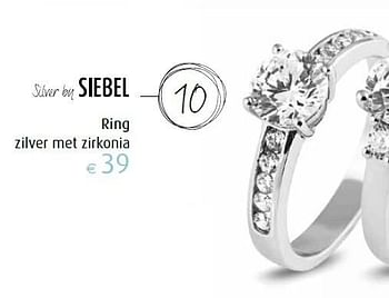 Aanbiedingen Ring zilver met zirkonia - Siebel - Geldig van 22/04/2016 tot 22/05/2016 bij Siebel Juweliers