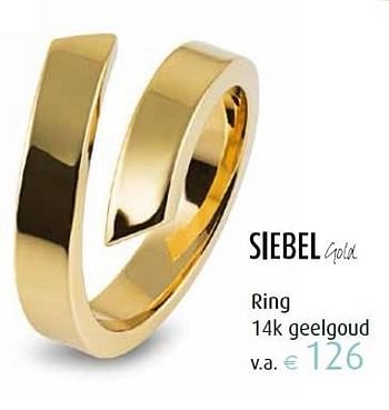 Aanbiedingen Ring 14k geelgoud - Siebel - Geldig van 22/04/2016 tot 22/05/2016 bij Siebel Juweliers