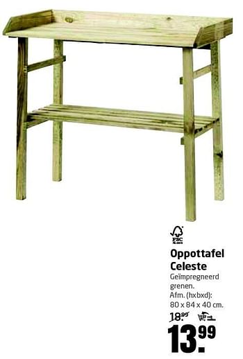 Aanbiedingen Oppottafel celeste - Huismerk - Formido - Geldig van 09/05/2016 tot 22/05/2016 bij Formido
