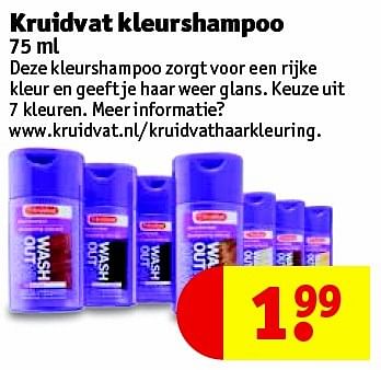 Aanbiedingen Kruidvat kleurshampoo - Huismerk - Kruidvat - Geldig van 11/05/2016 tot 22/05/2016 bij Kruidvat