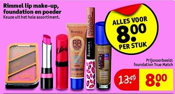 Aanbiedingen Rimmel lip make-up, foundation en poeder - Rimmel - Geldig van 11/05/2016 tot 22/05/2016 bij Kruidvat