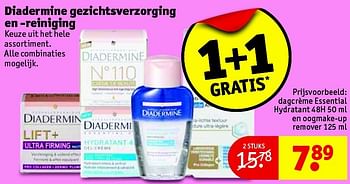Aanbiedingen Diadermine gezichtsverzorging en reiniging - Diadermine - Geldig van 11/05/2016 tot 22/05/2016 bij Kruidvat