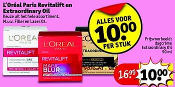 Aanbiedingen L`oréal paris revitalift en extraordinary oil - L'Oreal Paris - Geldig van 11/05/2016 tot 22/05/2016 bij Kruidvat