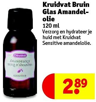 Aanbiedingen Kruidvat bruin glas amandelolie - Huismerk - Kruidvat - Geldig van 11/05/2016 tot 22/05/2016 bij Kruidvat