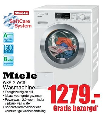Aanbiedingen Miele wasmachine wkf121wcs - Miele - Geldig van 15/05/2016 tot 22/05/2016 bij Scheer & Foppen