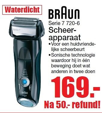 Aanbiedingen Braun scheerapparaat serie 7 720-6 - Braun - Geldig van 15/05/2016 tot 22/05/2016 bij Scheer & Foppen