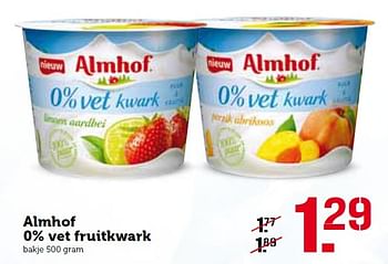Aanbiedingen Almhof 0% vet fruitkwark - Almhof - Geldig van 16/05/2016 tot 22/05/2016 bij Coop