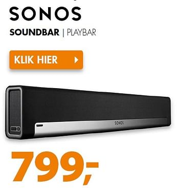 Aanbiedingen Sonos soundbar playbar - Sonos - Geldig van 16/05/2016 tot 22/05/2016 bij Expert