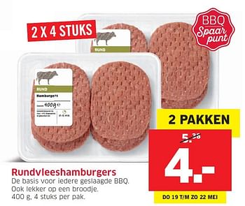 Aanbiedingen Rundvleeshamburgers - Huismerk - Lidl - Geldig van 16/05/2016 tot 22/05/2016 bij Lidl