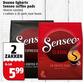 Aanbiedingen Douwe egberts senseo coffee pads - Douwe Egberts - Geldig van 17/05/2016 tot 22/05/2016 bij Poiesz