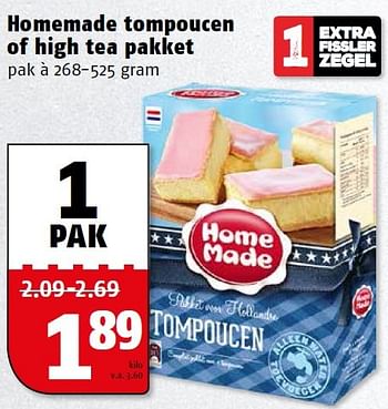 Aanbiedingen Homemade tompoucen of high tea pakket - Home Made - Geldig van 17/05/2016 tot 22/05/2016 bij Poiesz