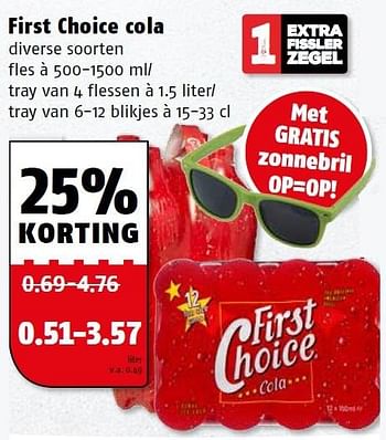 Aanbiedingen First choice cola - First choice - Geldig van 17/05/2016 tot 22/05/2016 bij Poiesz
