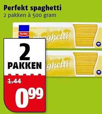 Aanbiedingen Perfekt spaghetti - Perfekt - Geldig van 17/05/2016 tot 22/05/2016 bij Poiesz