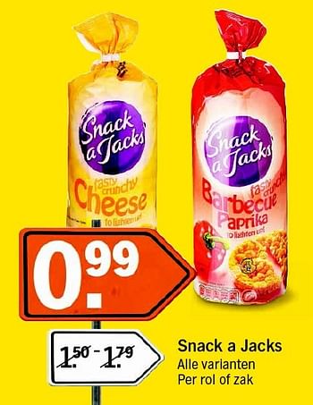 Aanbiedingen Snack a jacks - Snack a Jacks - Geldig van 17/05/2016 tot 22/05/2016 bij Albert Heijn