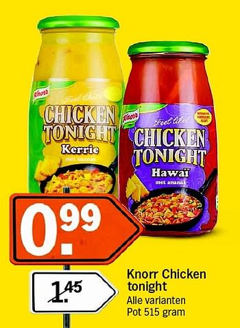 Aanbiedingen Knorr chicken tonight - Knorr - Geldig van 17/05/2016 tot 22/05/2016 bij Albert Heijn