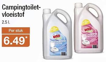 Aanbiedingen Campingtoiletvloeistof - Una - Geldig van 18/05/2016 tot 24/05/2016 bij Aldi