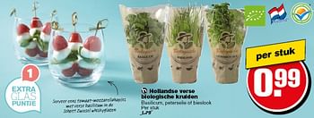 Aanbiedingen Hollandse verse biologische kruiden - Huismerk - Hoogvliet - Geldig van 18/05/2016 tot 24/05/2016 bij Hoogvliet