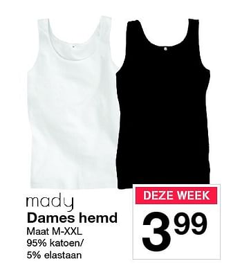 Aanbiedingen Dames hemd - Mady - Geldig van 20/05/2016 tot 28/05/2016 bij Zeeman