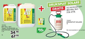 Aanbiedingen Bio kill 3in1 tegen vliegende en kruipende insecten - BSI - Geldig van 24/05/2016 tot 21/06/2016 bij Supra Bazar
