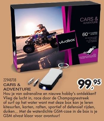 Aanbiedingen Cars + adventure - Vivabox - Geldig van 24/05/2016 tot 21/06/2016 bij Supra Bazar