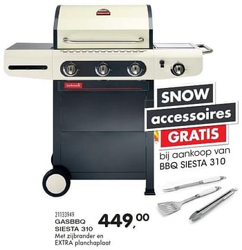 Aanbiedingen Gasbbq siesta 310 - Barbecook - Geldig van 24/05/2016 tot 21/06/2016 bij Supra Bazar