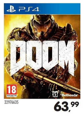 Aanbiedingen Doom - Bethesda Game Studios - Geldig van 24/05/2016 tot 21/06/2016 bij Supra Bazar