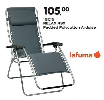 Aanbiedingen Relax rsx - Lafuma - Geldig van 24/05/2016 tot 21/06/2016 bij Supra Bazar