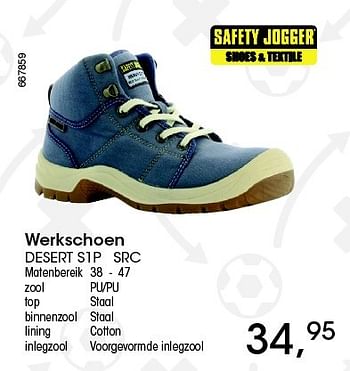 Aanbiedingen Werkschoen desert s1p src - Safety Jogger - Geldig van 26/05/2016 tot 16/07/2016 bij Multi Bazar