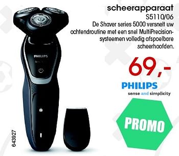Aanbiedingen Philips scheerapparaat s5110-06 - Philips - Geldig van 26/05/2016 tot 16/07/2016 bij Multi Bazar