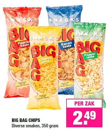 Aanbiedingen Big bag chips - Big Bag - Geldig van 23/05/2016 tot 05/06/2016 bij Big Bazar