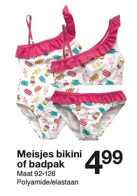 Aanbiedingen Meisjes bikini of badpak - Huismerk - Zeeman  - Geldig van 28/05/2016 tot 11/06/2016 bij Zeeman