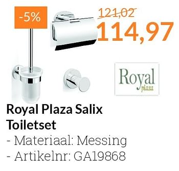 Aanbiedingen Royal plaza salix toiletset - Royal Plaza - Geldig van 01/06/2016 tot 30/06/2016 bij Sanitairwinkel