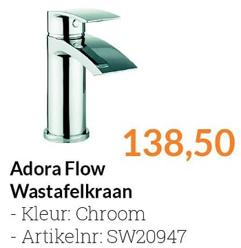 Aanbiedingen Adora flow wastafelkraan - Adora - Geldig van 01/06/2016 tot 30/06/2016 bij Sanitairwinkel