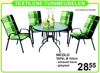 Aanbiedingen Nicolo tafel - Huismerk - Van Cranenbroek - Geldig van 05/06/2016 tot 26/06/2016 bij Van Cranenbroek