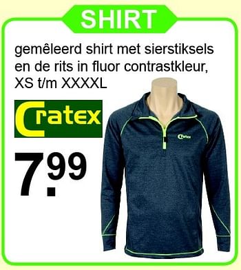 Aanbiedingen Shirt - Cratex - Geldig van 05/06/2016 tot 26/06/2016 bij Van Cranenbroek