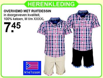 Aanbiedingen Overhemd met ruitdessin - Nielsson - Geldig van 05/06/2016 tot 26/06/2016 bij Van Cranenbroek