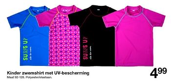 Aanbiedingen Kinder zwemshirt met uv-bescherming - Huismerk - Zeeman  - Geldig van 11/06/2016 tot 17/06/2016 bij Zeeman