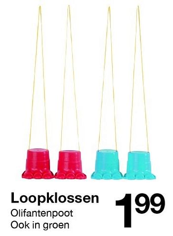 Aanbiedingen Loopklossen - Huismerk - Zeeman  - Geldig van 11/06/2016 tot 17/06/2016 bij Zeeman