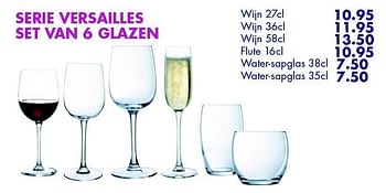 Aanbiedingen Serie versailles set van 6 glazen wijn - Laguiole - Geldig van 10/06/2016 tot 04/07/2016 bij Multi Bazar