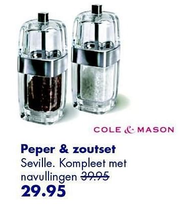 Aanbiedingen Peper + zoutset - Cole &amp; Mason - Geldig van 10/06/2016 tot 04/07/2016 bij Multi Bazar