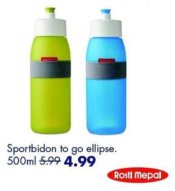 Aanbiedingen Sportbidon to go ellipse - Rosti Mepal - Geldig van 10/06/2016 tot 04/07/2016 bij Multi Bazar
