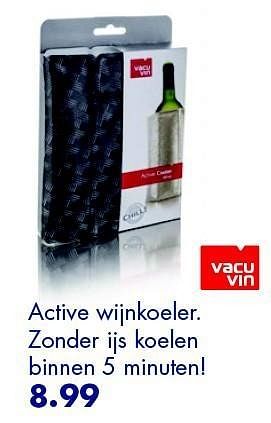 Aanbiedingen Active wijnkoeler - Vacuvin - Geldig van 10/06/2016 tot 04/07/2016 bij Multi Bazar
