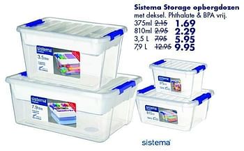 Aanbiedingen Sistema storage opbergdozen - Sistema - Geldig van 10/06/2016 tot 04/07/2016 bij Multi Bazar